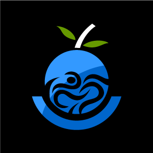 Graphic Design Of Flower Clipart   Blue Apple In My Dream With Black