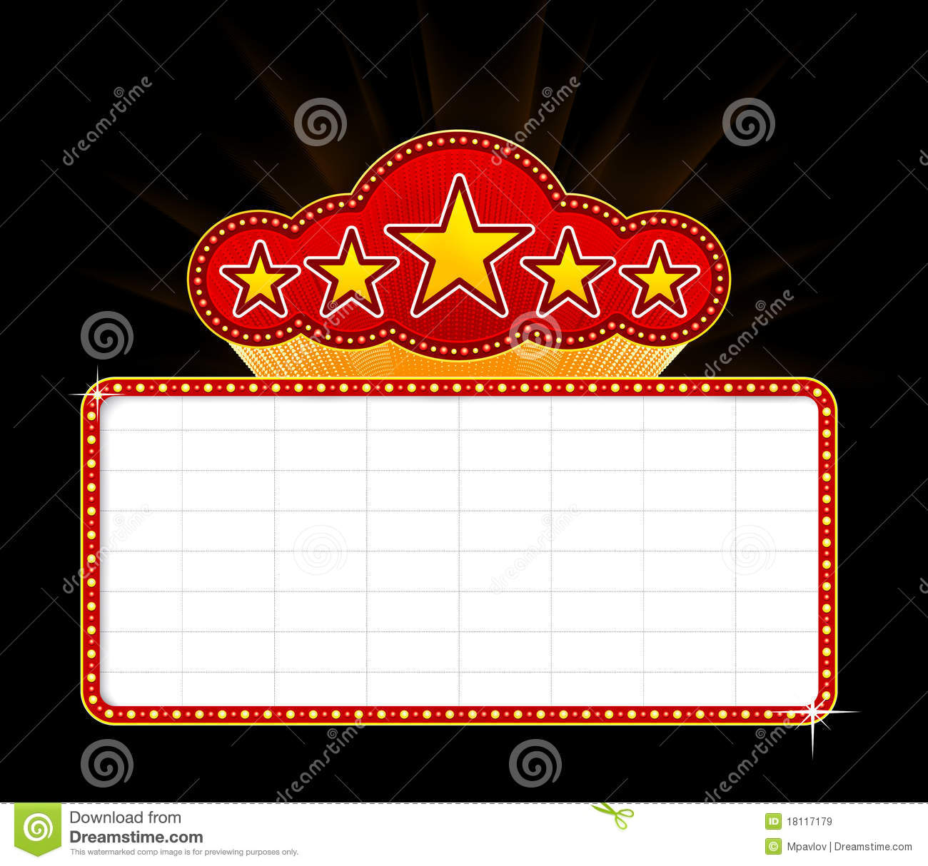 Movie Marquee Clipart Black And White Blank Movie Marquee