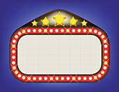 Movie Theatre Marquee   Royalty Free Clip Art