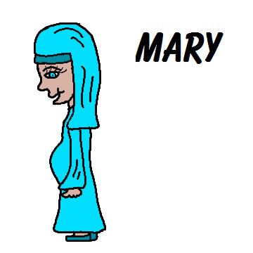 Pregnant Mary Clipart  Christmas Clipart