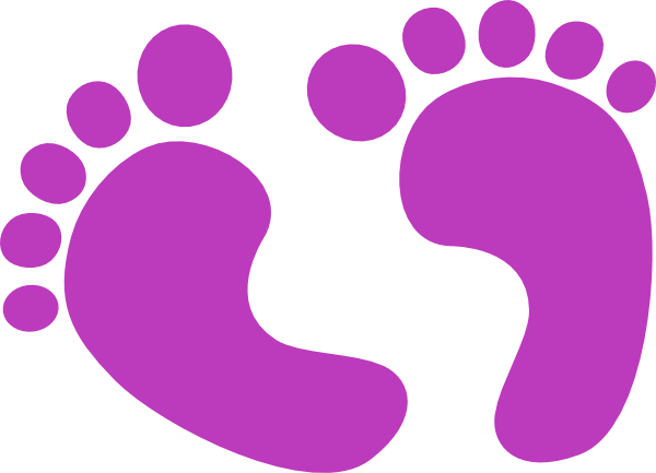 Purple Baby Feet Clip Art At Clker Com   Vector Clip Art Online    