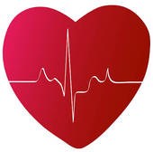 Red Heart With Heart Beat Or Rhythm   Stock Photo