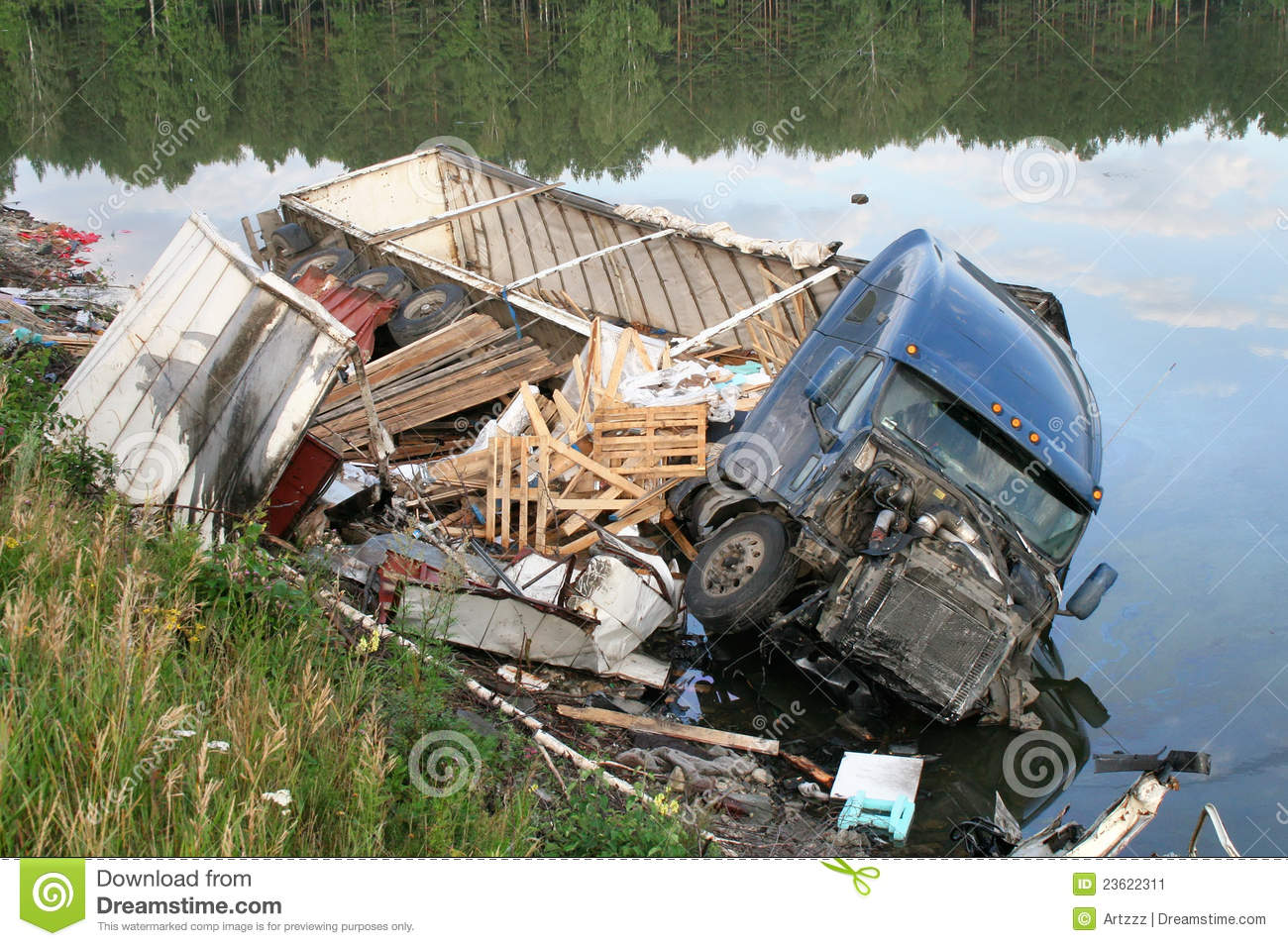 Truck Crash Stock Image   Image  23622311