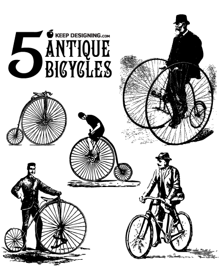     Vector Art   Clip Art Graphics   Antique Bicycles   Vintage Bike