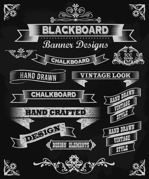 Vintage Black And White Labels With Ornaments Vector 01   Vector Label