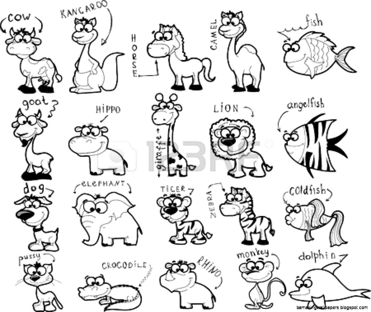 Wild Animals Clipart Black And White Image Quotes At Buzzquotes Com