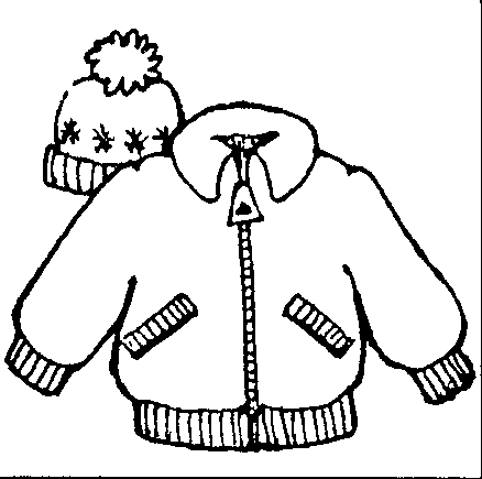 Winter Coat Clipart Black And White Jacket Clip Art Black