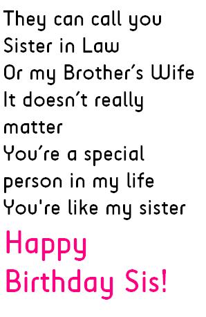      251  Sister In Law Birthday Quotes Messages And Wishes  Caption