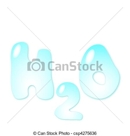 An Illustration Of H2o In Water Bubbles Csp4275636   Search Clipart