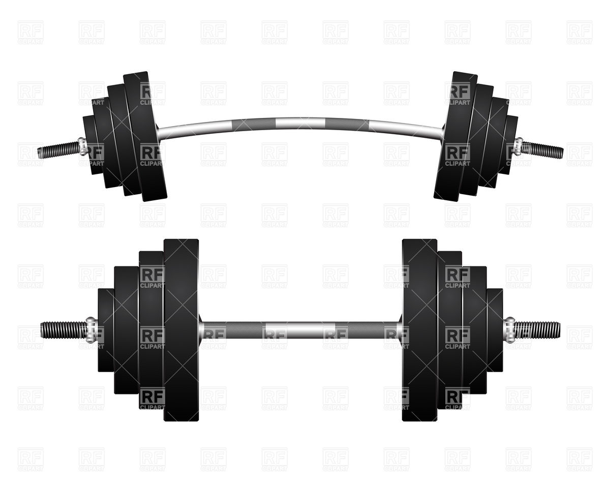 Barbell And Heavy Dumbbell Download Royalty Free Vector Clipart  Eps