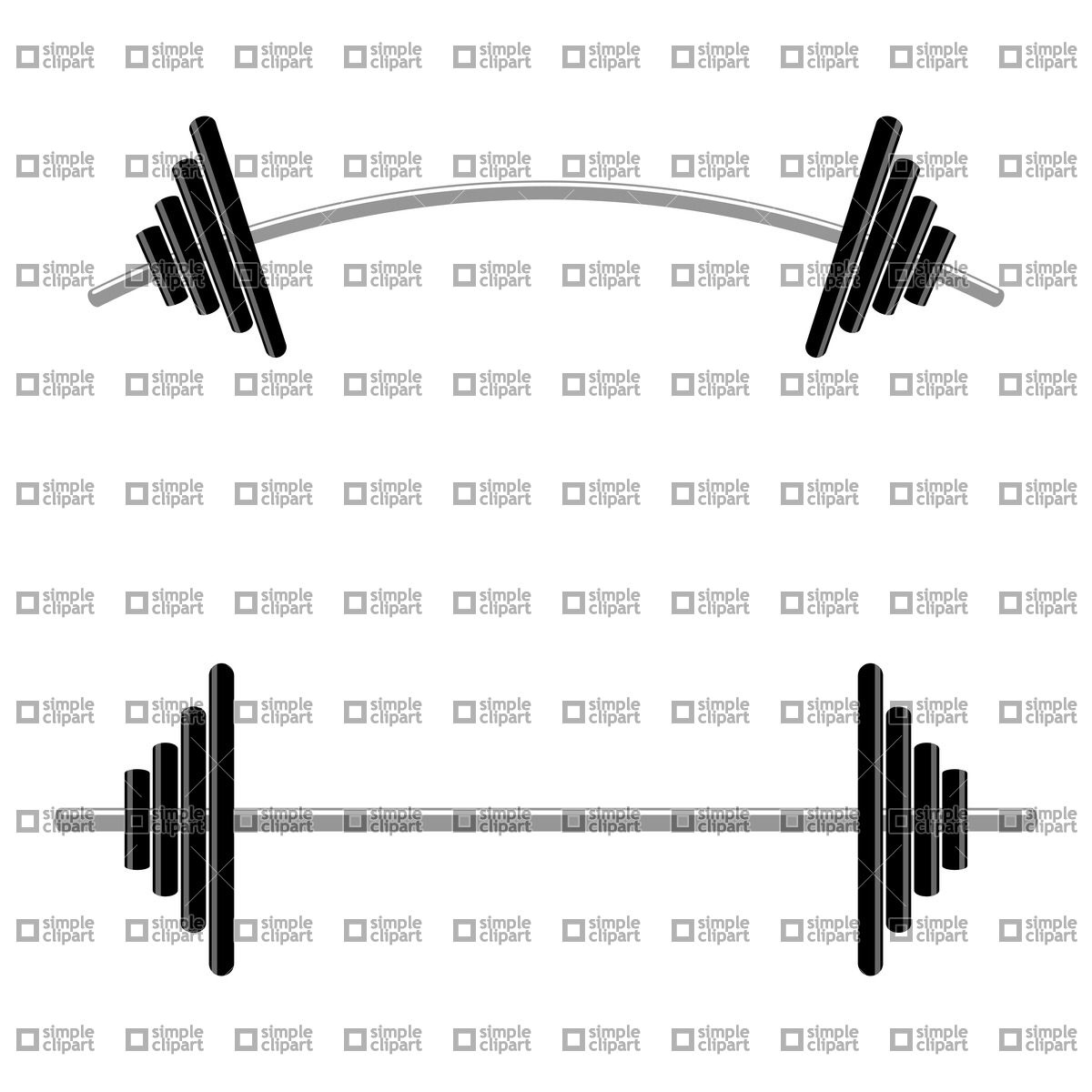 Barbell Download Royalty Free Vector Clipart  Eps