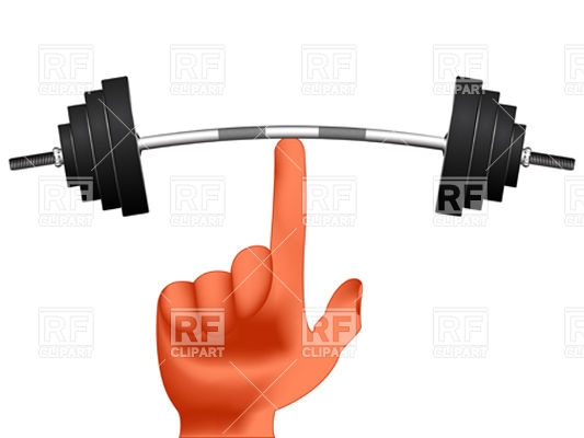 Barbell On The Fingertip Download Royalty Free Vector Clipart  Eps