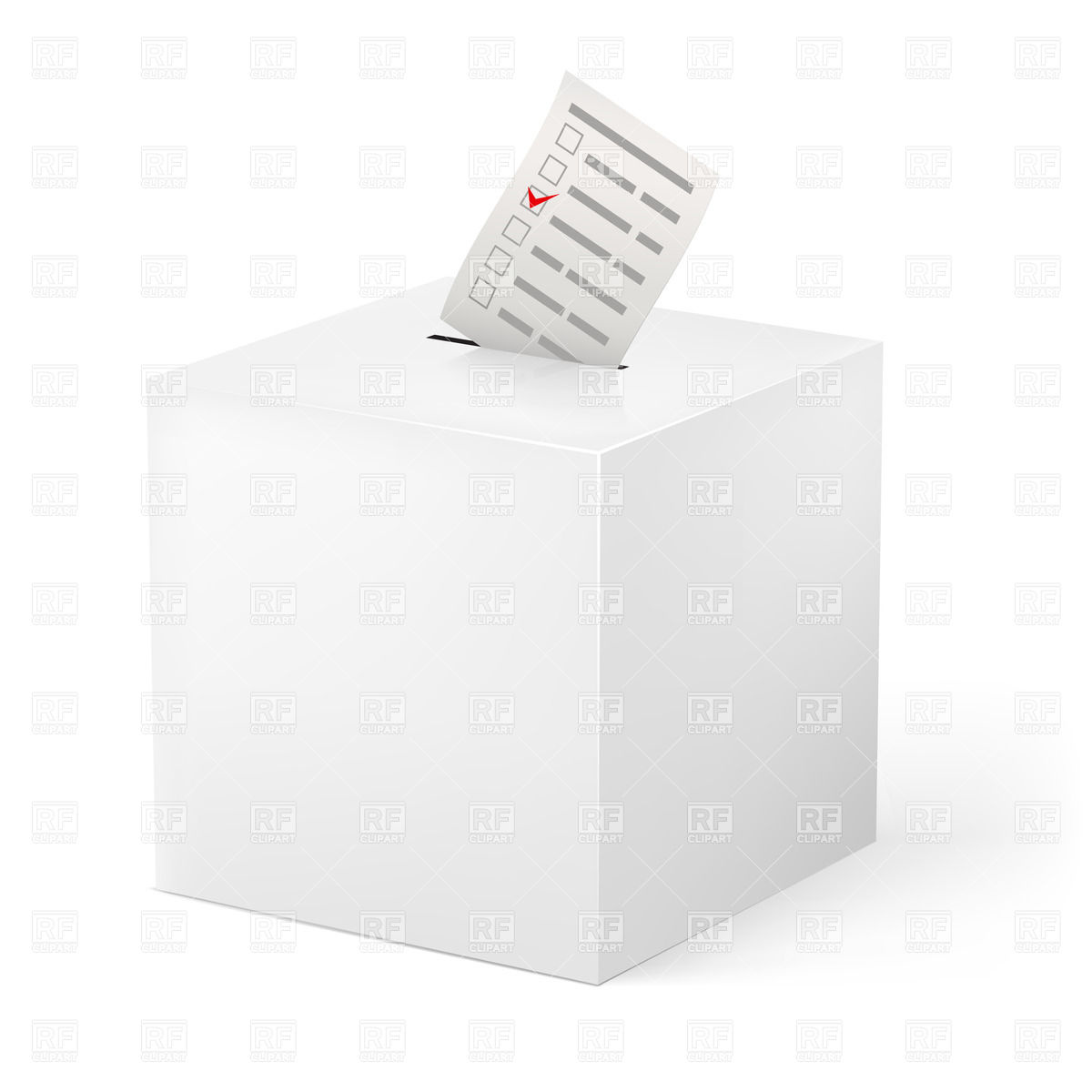 Box With Ballot Paper   Voting Download Royalty Free Vector Clipart