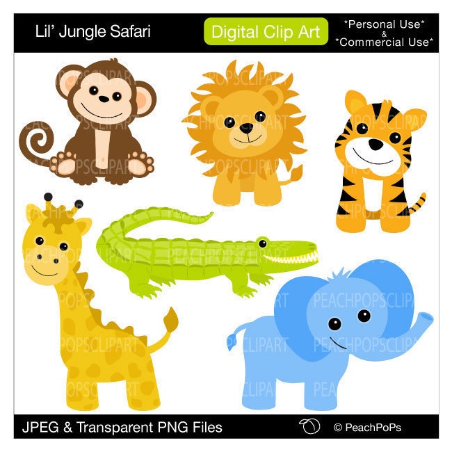 Buy 2 Get 1 Free Sale   Animal Clip Art Digital Clipart Baby Monkey