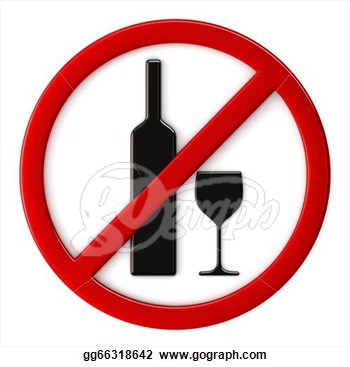 Clipart   3d Render Of Alcohol Not Allowed Sign  Stock Illustration