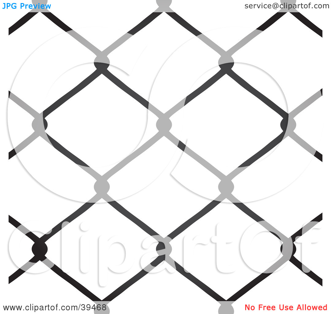 Clipart Illustration Of A Chain Link Fence Background Silhouetted On