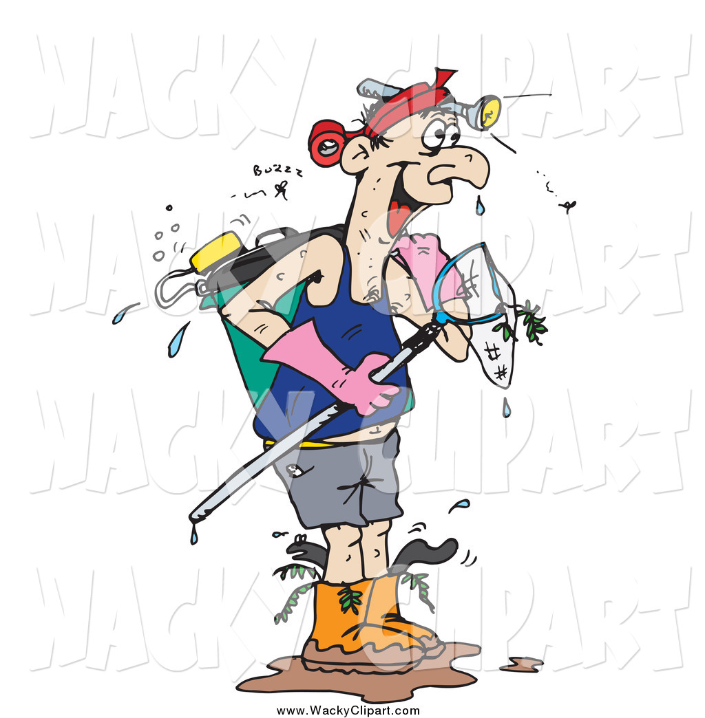 Clipart Of A Wet Fisherman By Dennis Holmes Designs    391