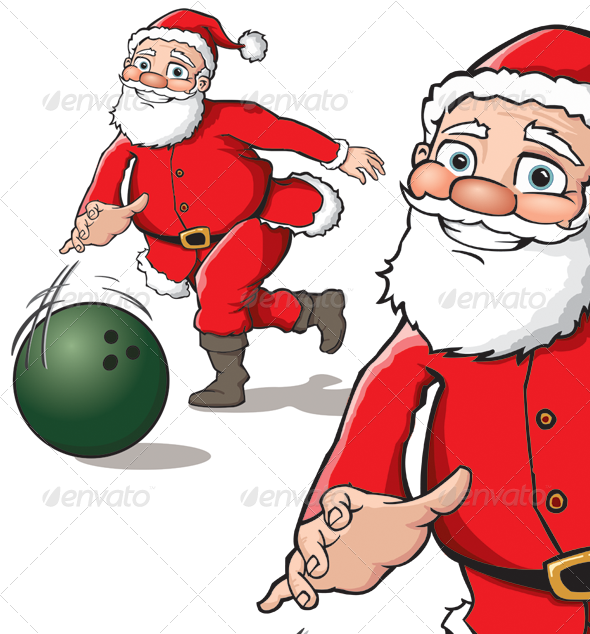 Father Christmas Bowling Like A Pro A Great Character For Any Bowling