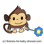 Free Boy Monkey Baby Shower Clipart
