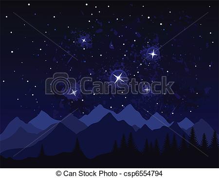 Galaxies And Stars In Space  A Vector Illustration