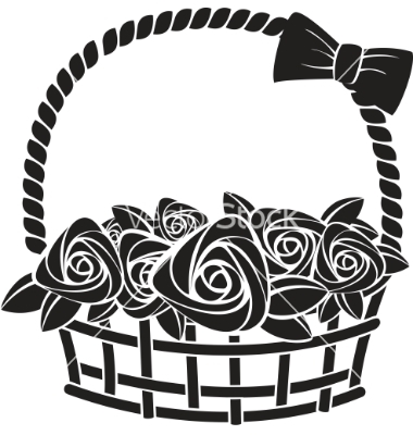 Gift Basket Clipart Gift Basket With Roses Vector 647494 Jpg
