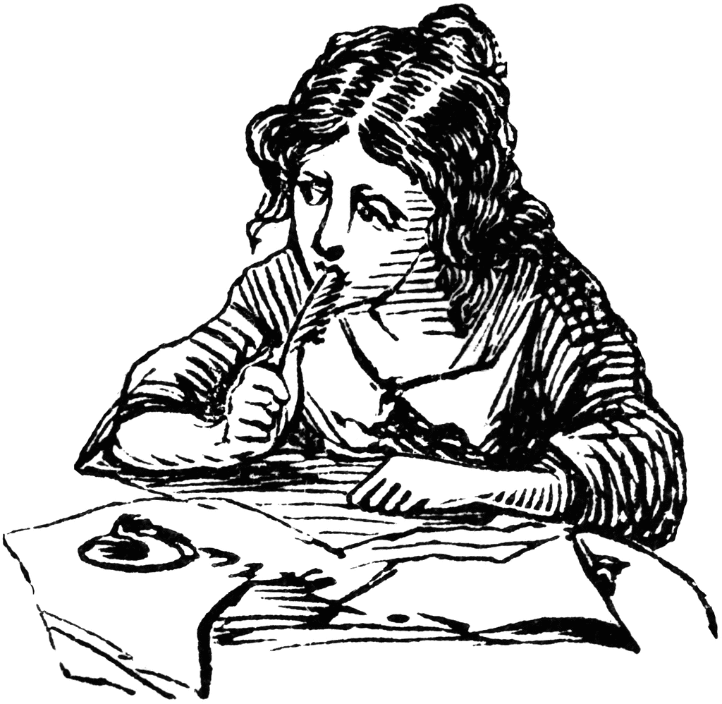 Girl Writing   Clipart Etc