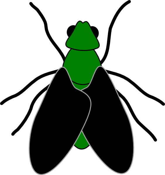 Green Fly Black Clip Art At Clker Com   Vector Clip Art Online
