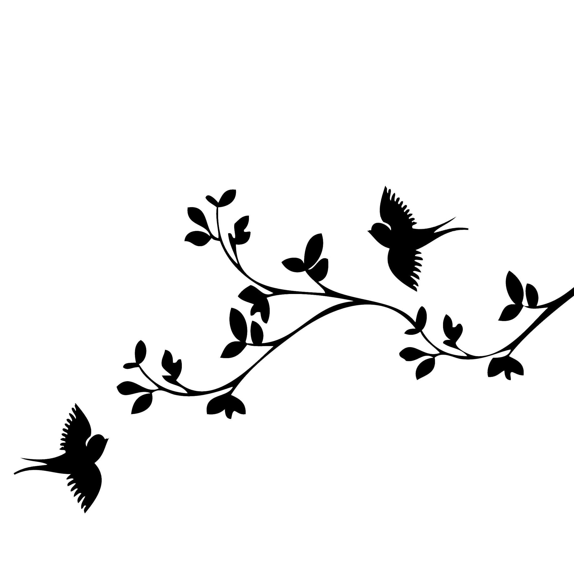 Illustration Lot Birds Flying Silhouette Style Design
