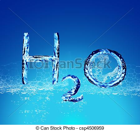 Illustration Of H2o Water Letters Csp4506959   Search Vector Clipart