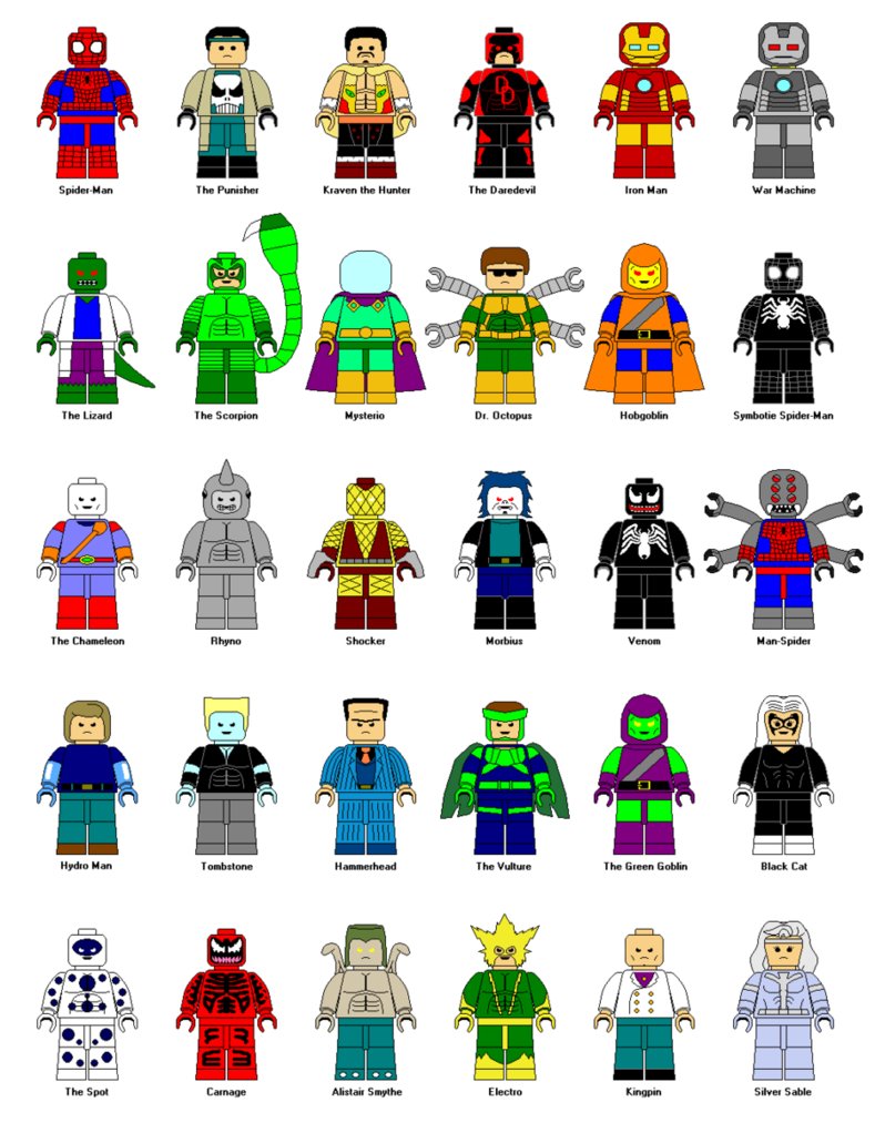 Lego Spider Man Characters By Gamekirby On Deviantart