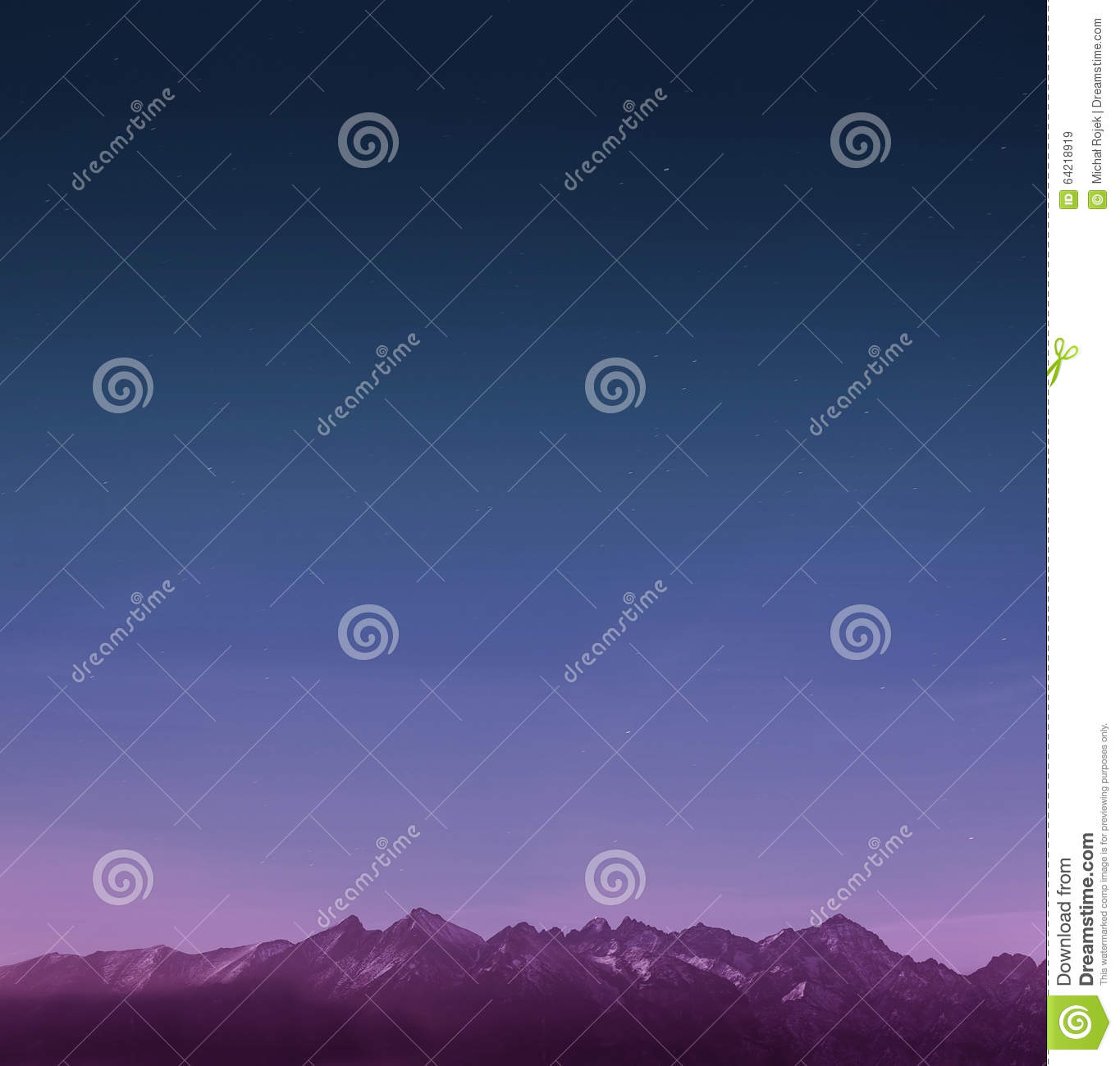 Mountains With Stars Stock Photo   Image  64218919