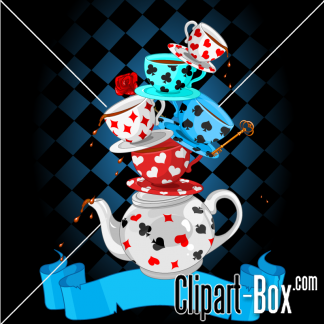 Related Tea Cups And Banner Cliparts  