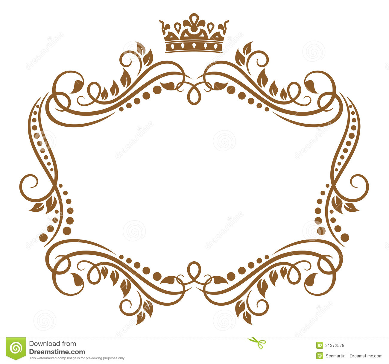 Royalty Free Stock Photos  Retro Frame With Royal Crown