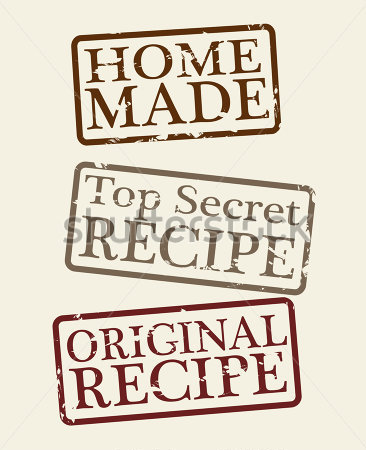 Stamps Home Made Top Secret Recipe And Original Recipe Vector