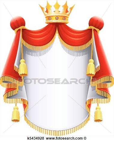 Stock Illustration   Royal Majestic Mantle With Gold Crown  Fotosearch