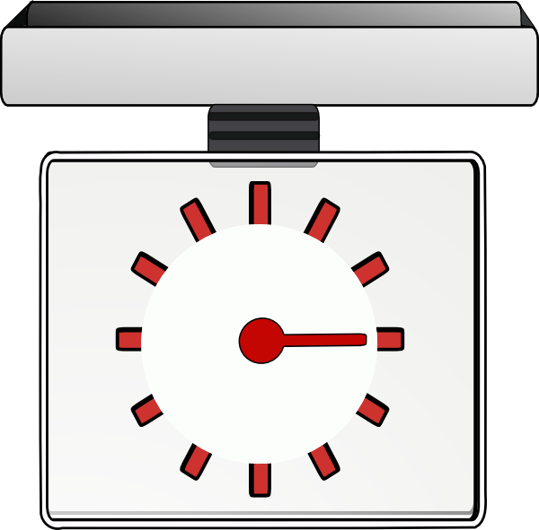 Weighing Scales Reading 3 Clipart