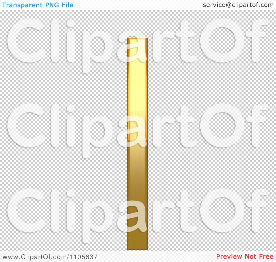 3d Gold Vertical Line Clipart Royalty Free Cgi Illustration By Leo
