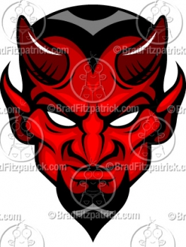 Cartoon Red Devil Clipart Mascot Graphics