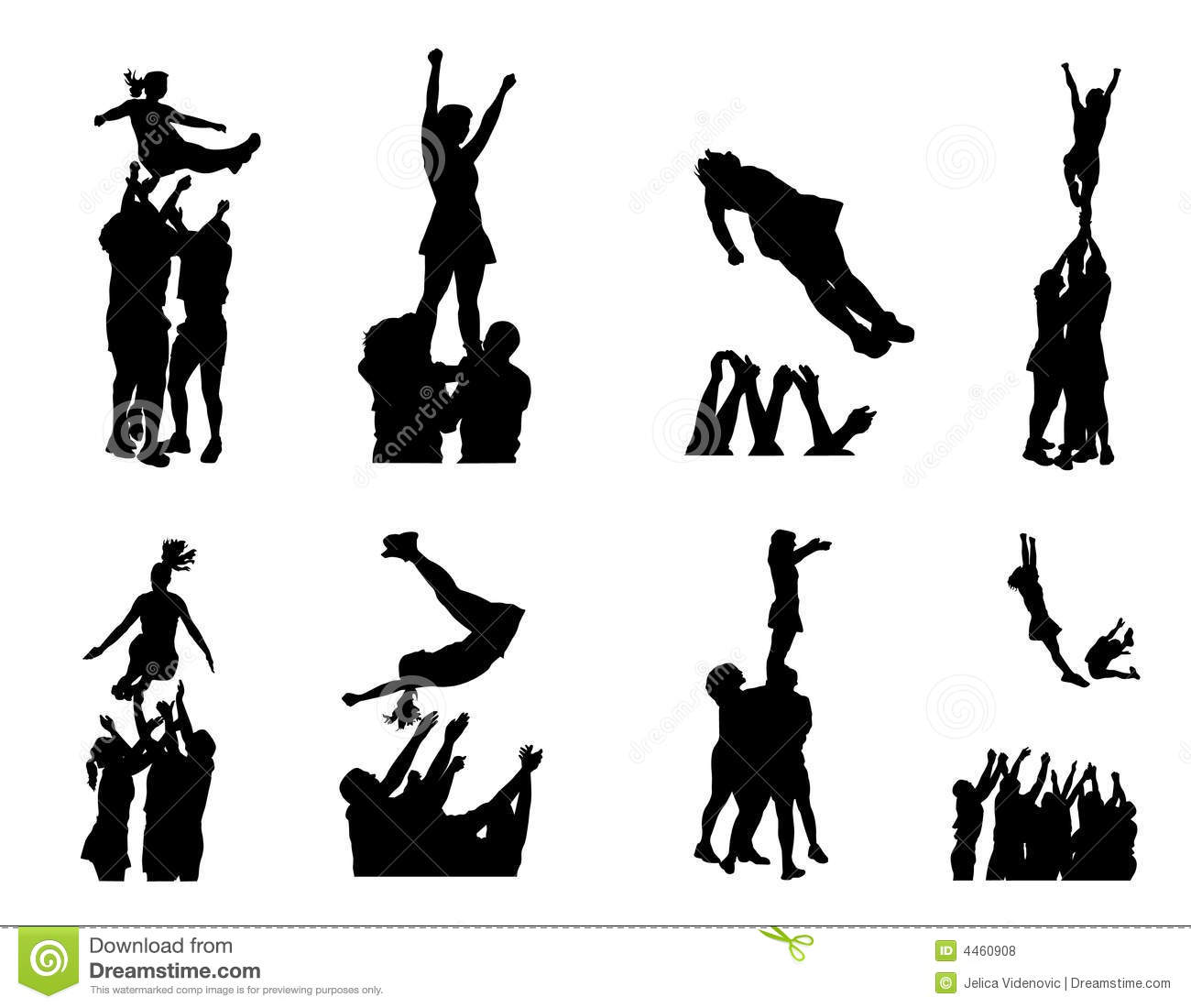 Cheer Toe Touch Silhouette Cheerleader Silhouette Images