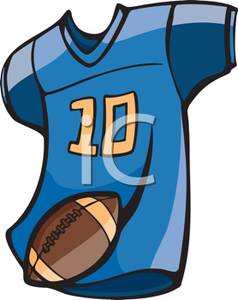 Clipart A Number Ten Football Jersey And Football Royalty Free Clipart