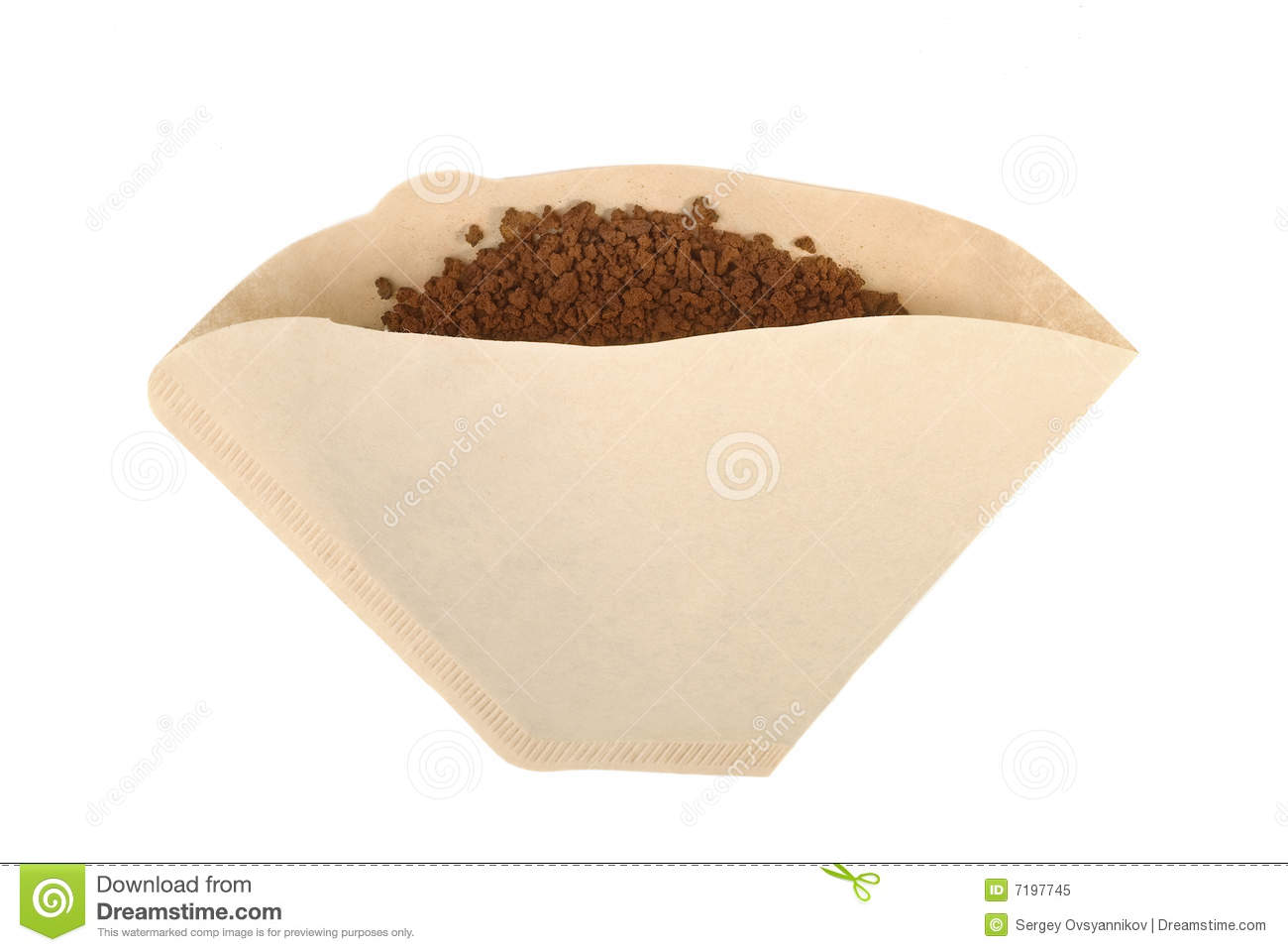 Closeup Photo Of Paper Coffee Filter  Coffee Background
