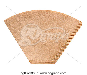 Coffee Filter Paper Bag Isolated On White