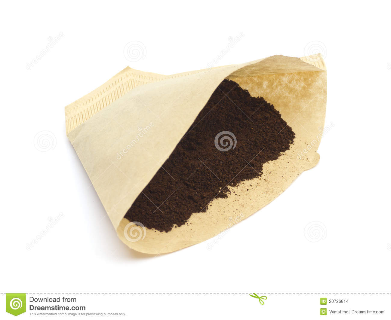 Coffee Filter With Powder Stock Images   Image  20726814