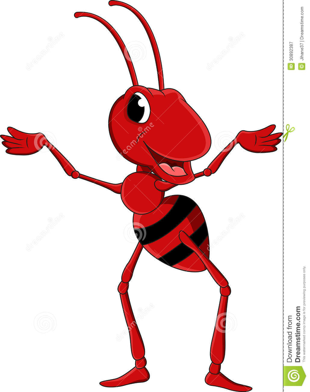 Cute Red Ant Cartoon Royalty Free Stock Photography   Image  30892387