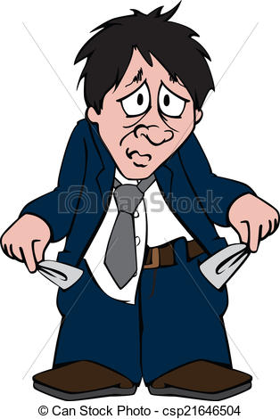 Empty Pockets   Business Whose Lost On    Csp21646504   Search Clipart