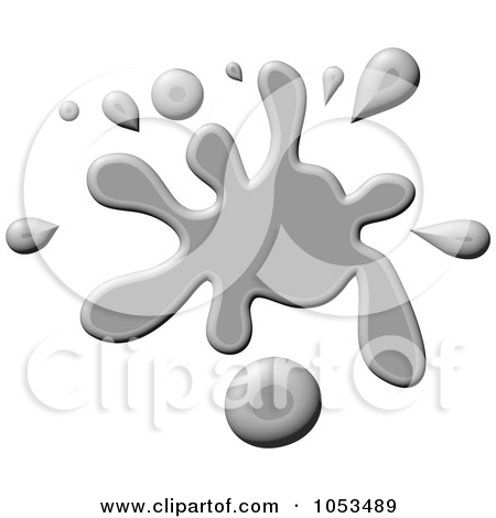 Free Clip Art Illustration Of A Gray Paint Splatter By Prawny  1053489