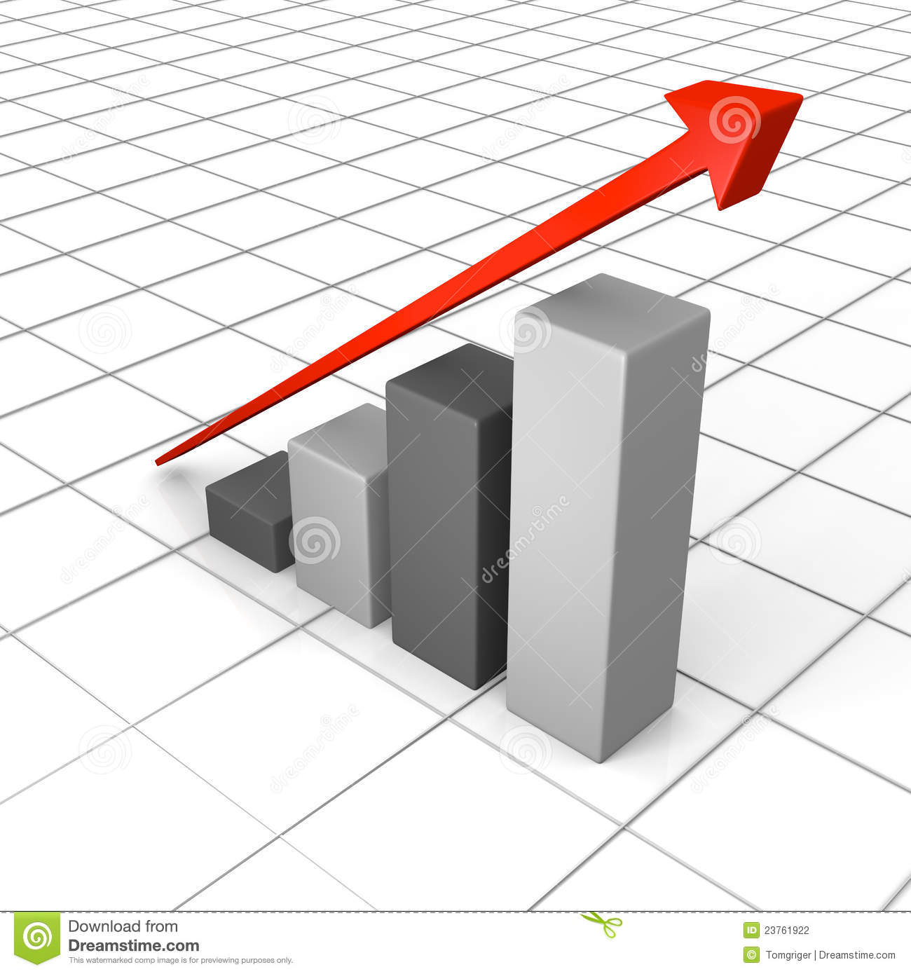 Growth Chart With Linear Trend Line Stock Photography   Image