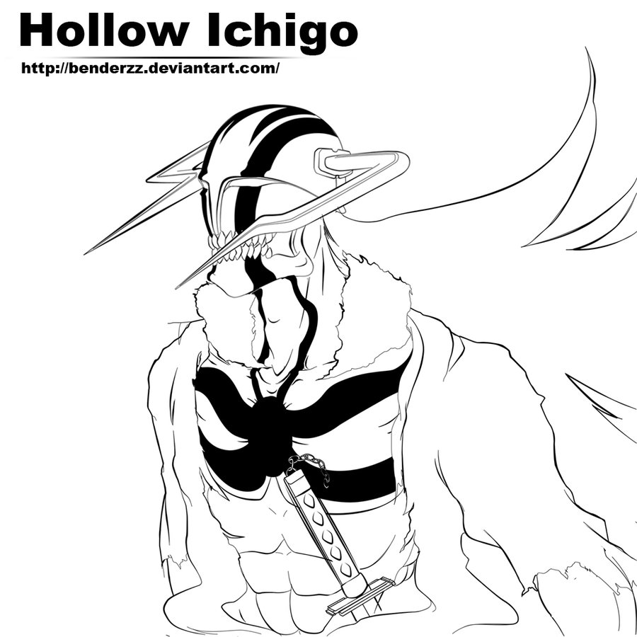 Hollow Ichigo Line Art
