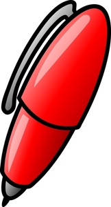 Pen Clipart Image  Red Pen