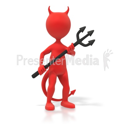 Red Devil Figure   Signs And Symbols   Great Clipart For Presentations